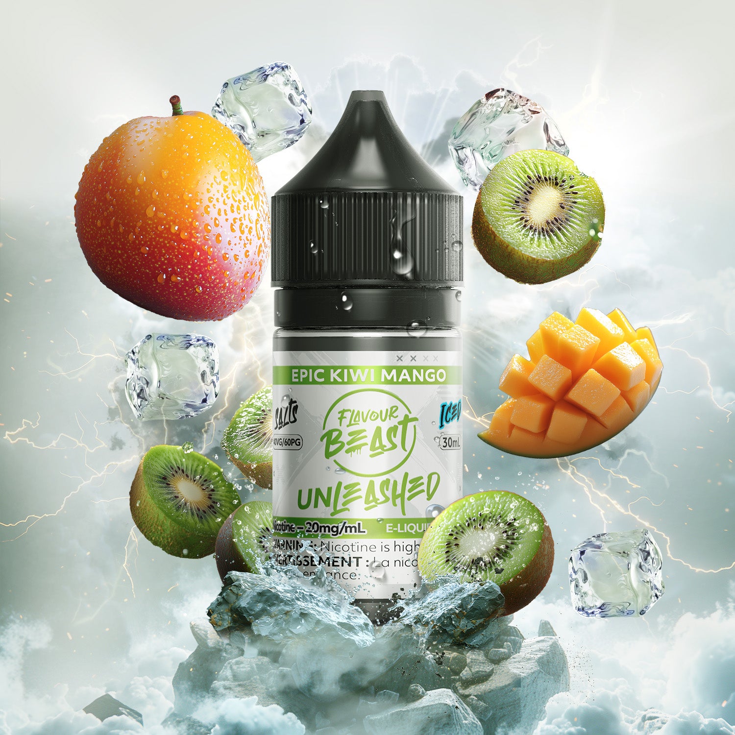 Flavour Beast Unleashed E-Liquid, Epic Red Apple flavour, smooth salt nicotine, bold fruity taste, premium vape experience for Ontario and Quebec vapers.