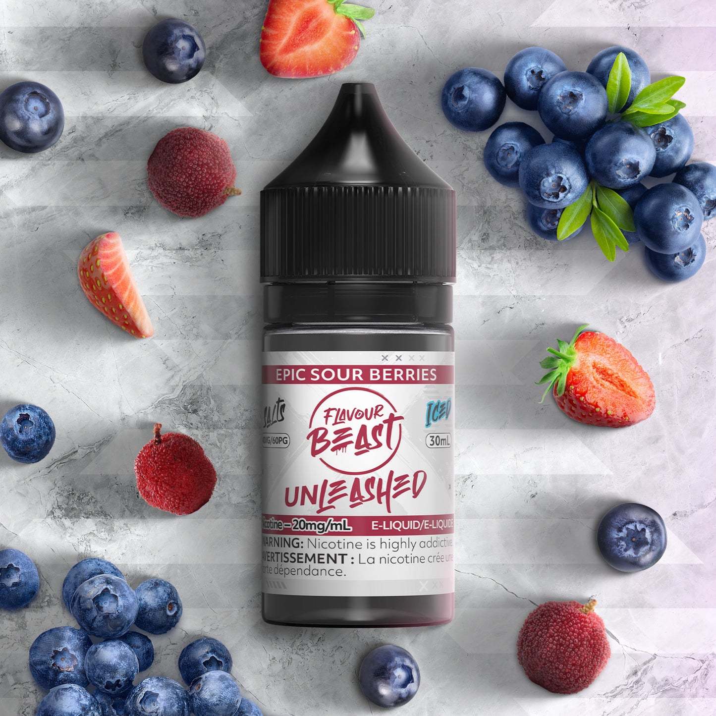 Flavour Beast unleashed e-liquid Epic Grape Ice - a tropical medley made for cloud chasers, available in Hawkesbury, Ottawa, and across Ontario.