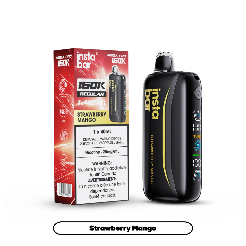 Insta Bar Mega Pro 160K Strawberry Mango Disposable Vape - Supa Vapes