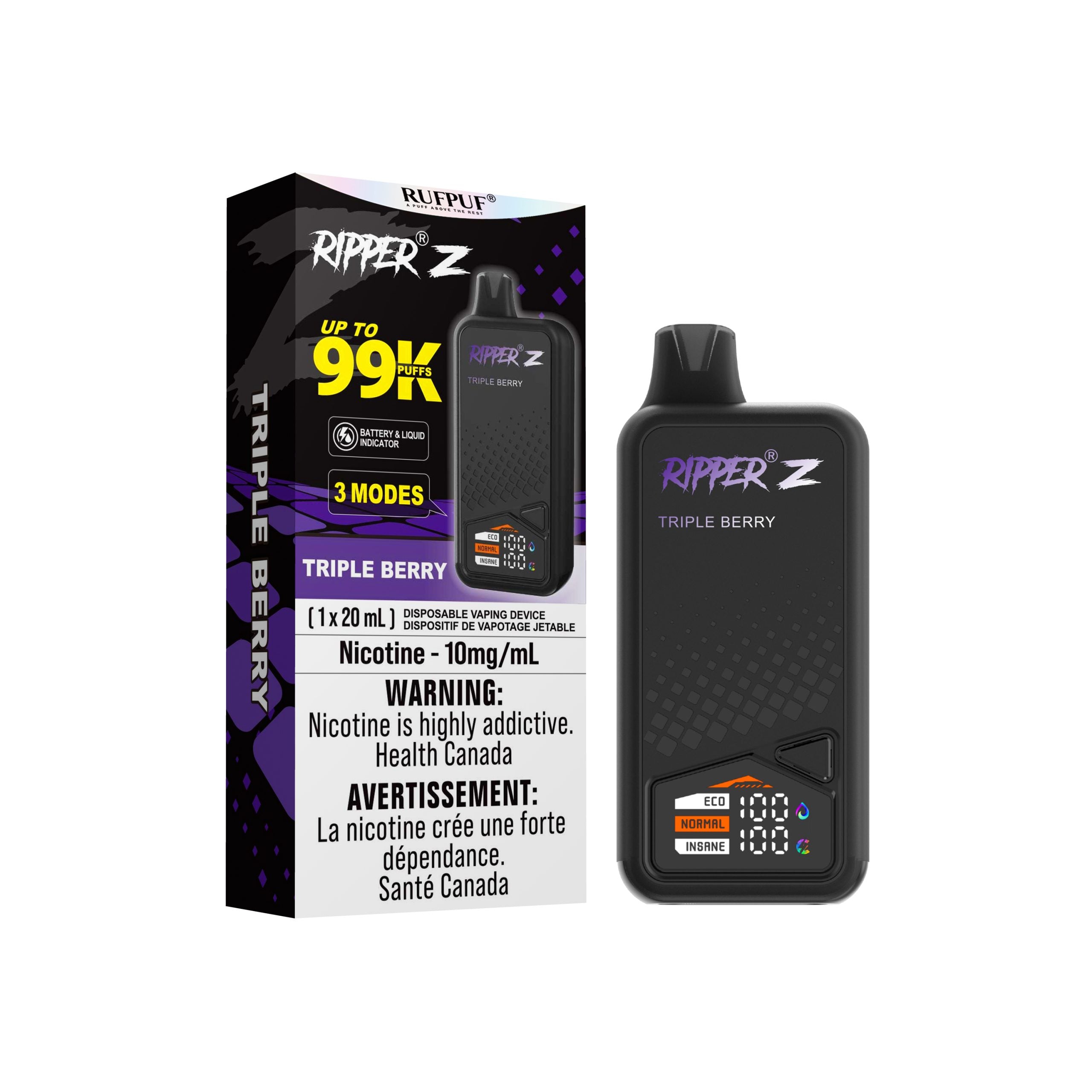 Ripper Z - 99K Disposable Vape (10MG) ~ RufPuf | 99K Puffs Canada SupaVapes.com Ripper Z - 99K Disposable Vape (10MG) ~ RufPuf | 99K Puffs Canada SupaVapes.com