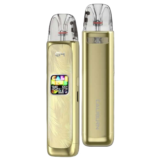 Uwell Caliburn G4 Open Pod Kit 2mL in Gunmetal Grey, featuring advanced vaping modes and adjustable airflow for a personalized vaping experience, compact and stylish pod system ideal for Ontario and Quebec vapers.