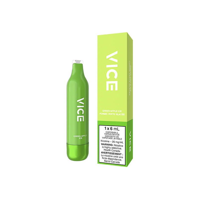 Vice 2500 Disposable Vape — Green Apple Ice