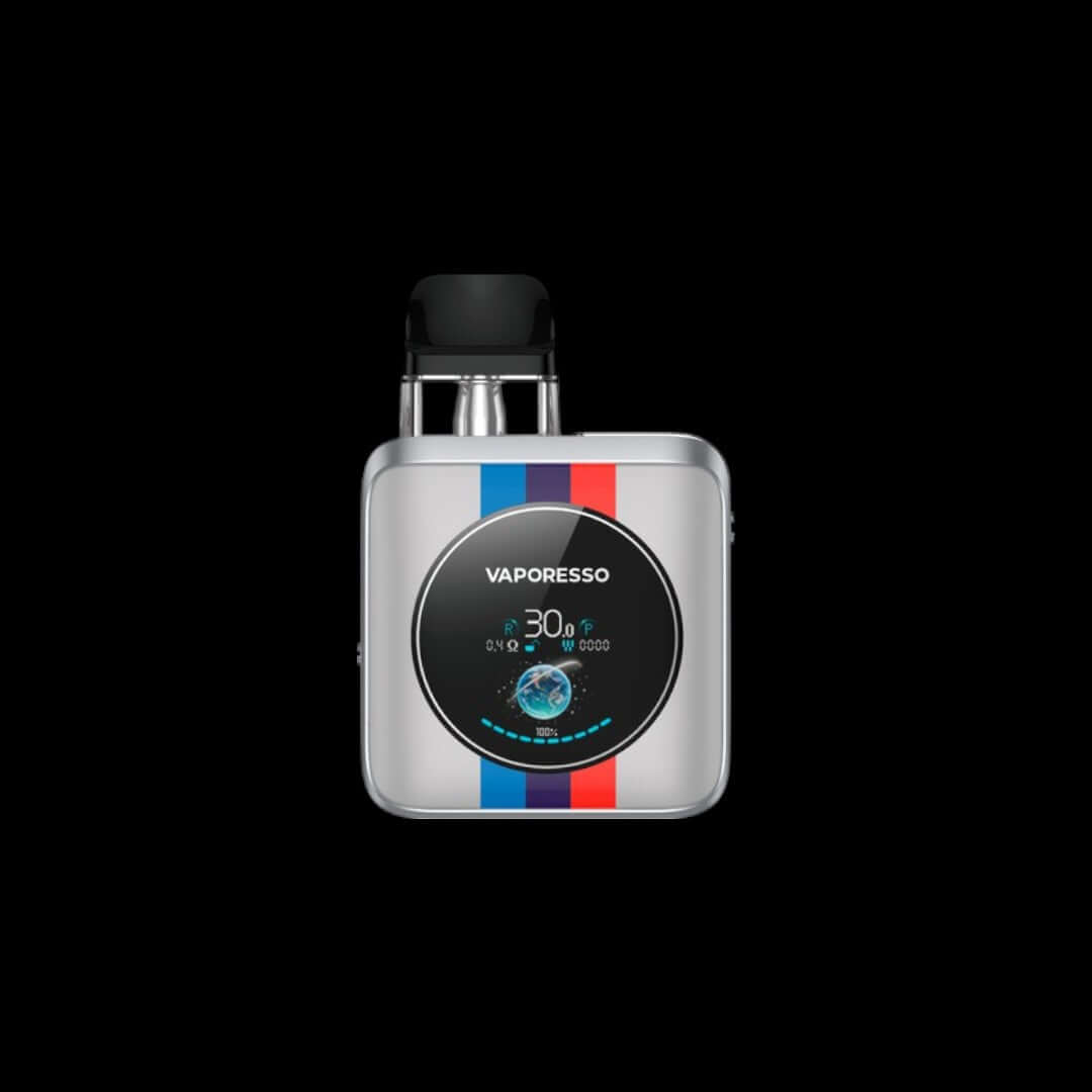 VAPORESSO XROS 4 Nano Pod Kit, Aquamarine flavour, built-in 1350mAh battery, 30W max output, COREX 2.0 pods, smooth vaping experience, ideal for Ontario and Quebec vapers.