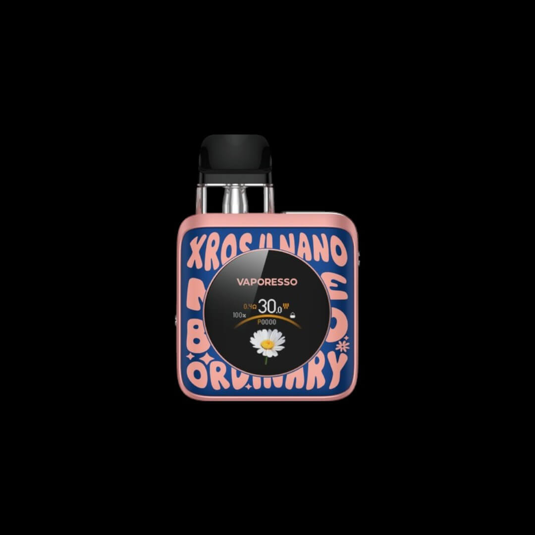 VAPORESSO XROS 4 Nano Pod Kit, Race Track flavor variant with COREX 2.0 pods, smooth vaping experience delivering rich taste, optimized for Ontario and Quebec vapers.