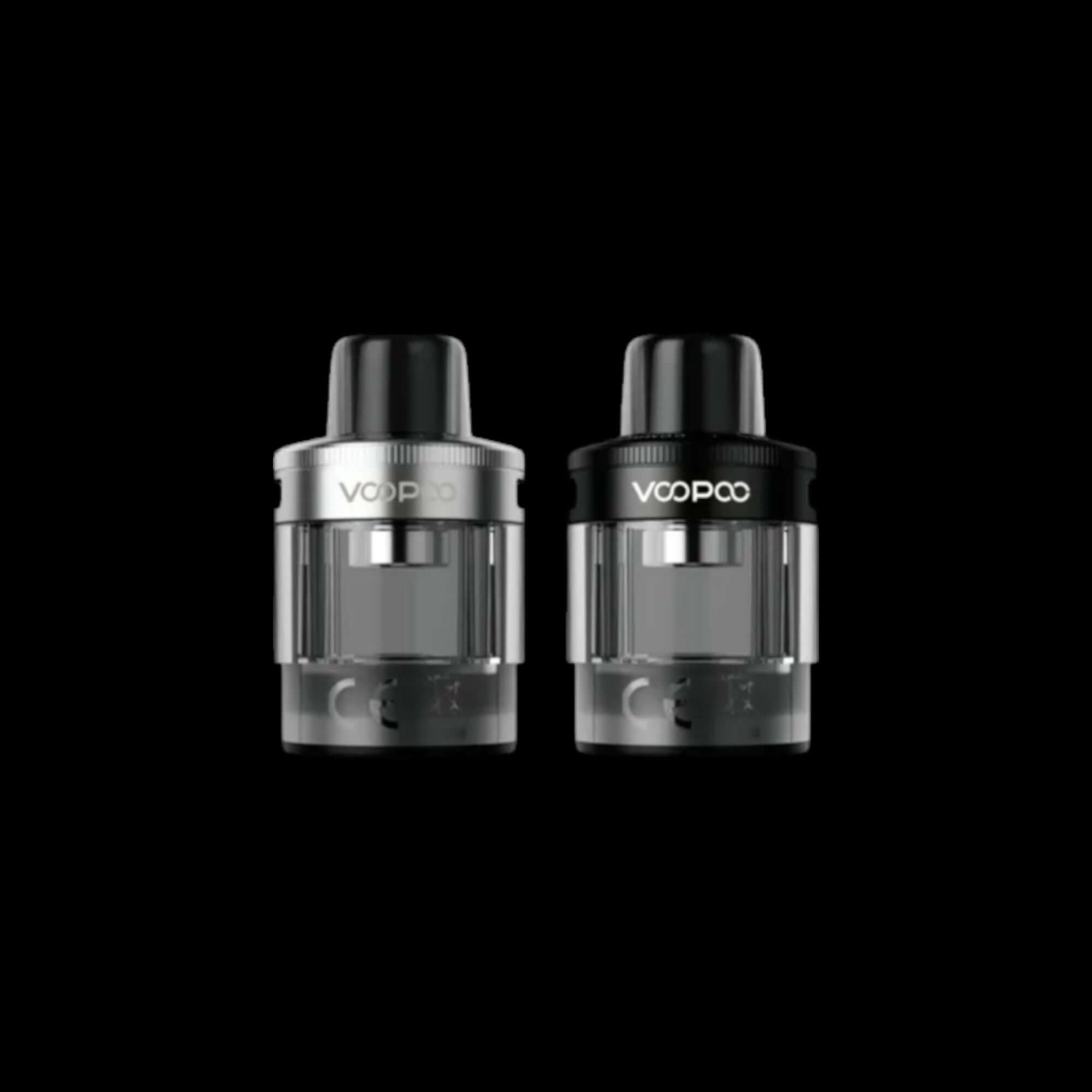 Voopoo PnP X Vape Pod Tank - Silver and Black versions for Drag X2/S2 devices.