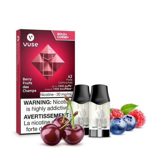 VUSE Epods (2 PCK), Clear flavour, 2% (20mg) nicotine strength, smooth draw-activated vaping pods, designed for Ontario and Quebec customers.