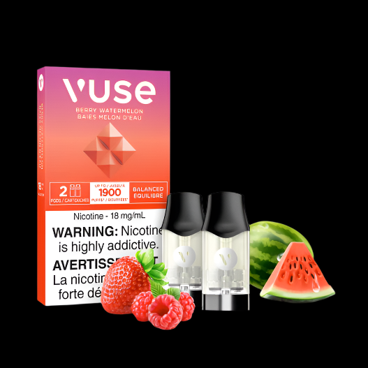 Vuse Pods Flavour: Berry Watermelon Nicotine Strength: 2% (20mg) VUSE epods (2 PCK) | Supa Vapes - Hawkesbury, Ottawa & Ontario Vape Shop