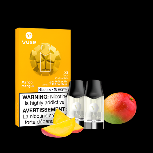 Vuse Pods Flavour: Mango Nicotine Strength: 2% (20mg) VUSE epods (2 PCK) | Supa Vapes - Hawkesbury, Ottawa & Ontario Vape Shop