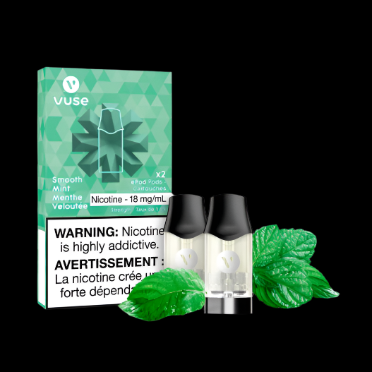 Vuse Pods Flavour: Smooth Mint Nicotine Strength: 2% (20mg) VUSE epods (2 PCK) | Supa Vapes - Hawkesbury, Ottawa & Ontario Vape Shop