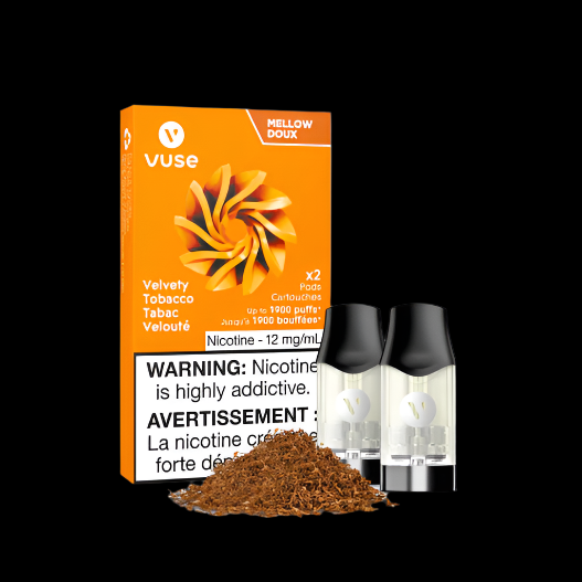 Vuse Pods Flavour: Velvety Tobacco Nicotine Strength: 2% (20mg) VUSE epods (2 PCK) | Supa Vapes - Hawkesbury, Ottawa & Ontario Vape Shop