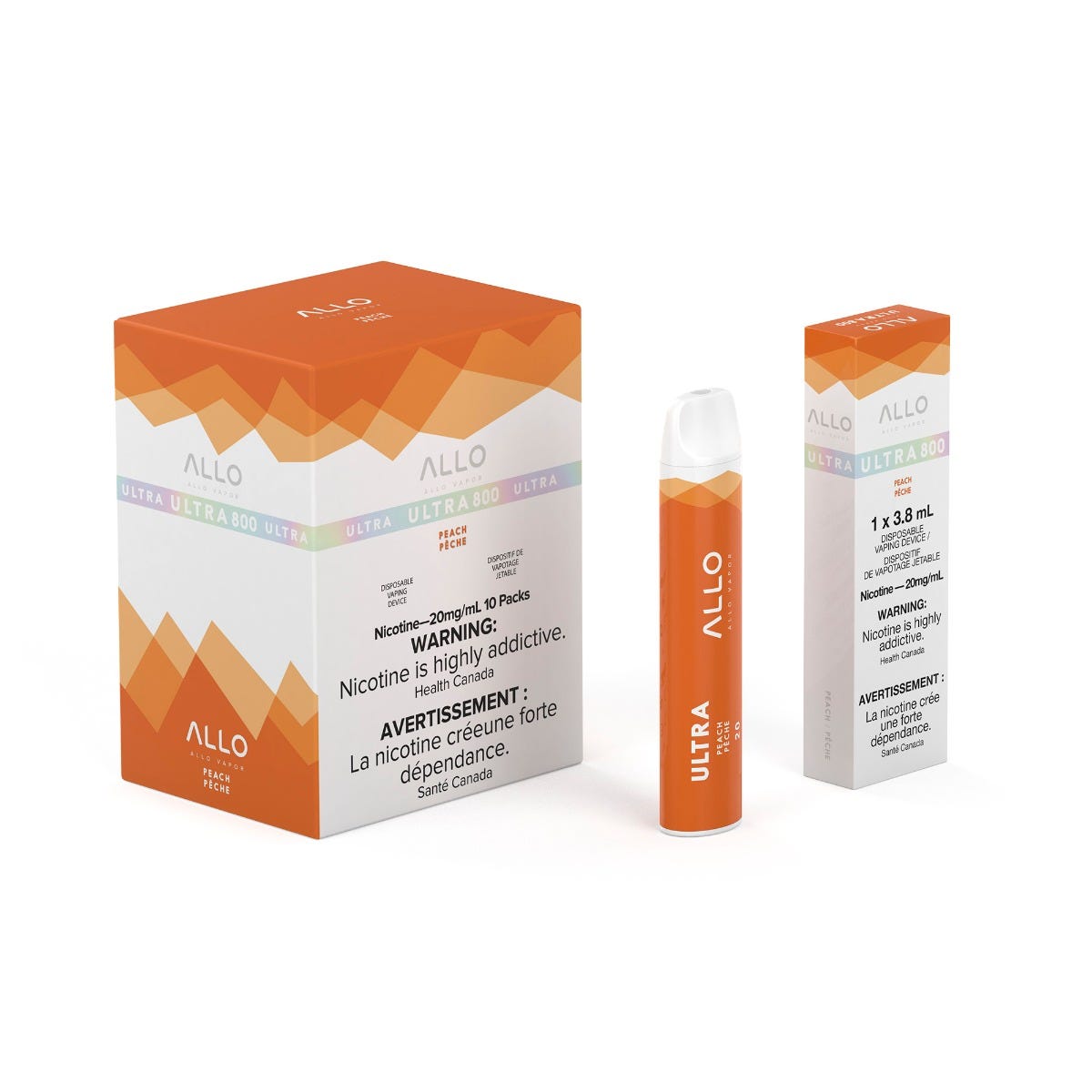 Allo Ultra 800 Disposable Vape — Peach