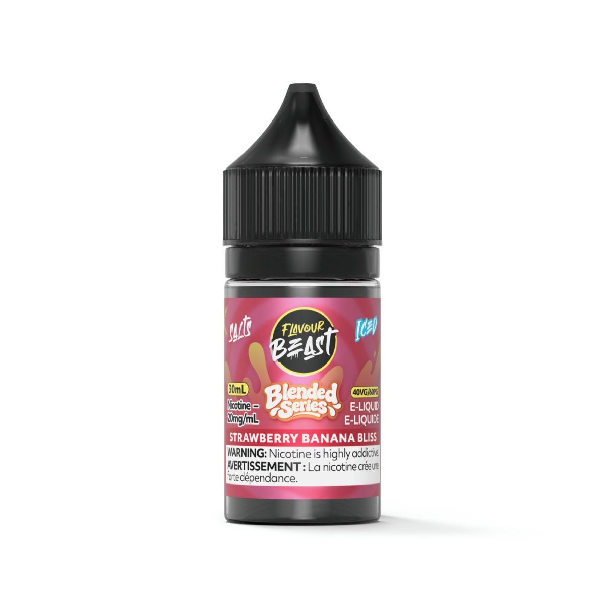 Flavour Beast E-Liquid 30mL in Strawberry Banana Bliss Iced flavour, 20mg salt nic | Supa Vapes Canada