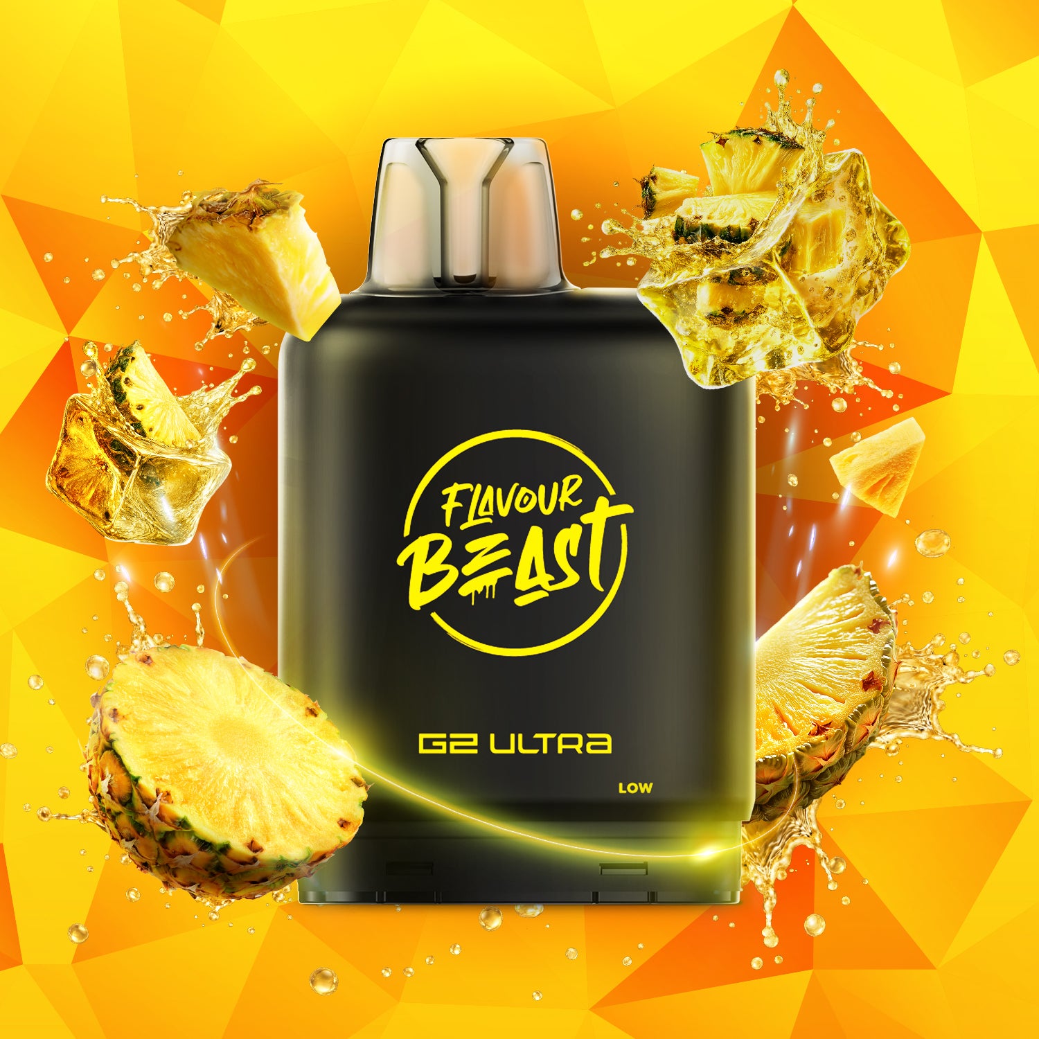 Flavour Beast Level X G2 Ultra Pod Yellow Pineapple Fruity G 20mL - Supa Vapes