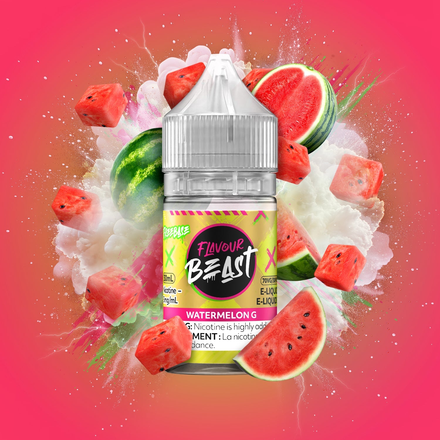 Flavour Beast E-Liquid Salt 30mL Watermelon G - Supa Vapes