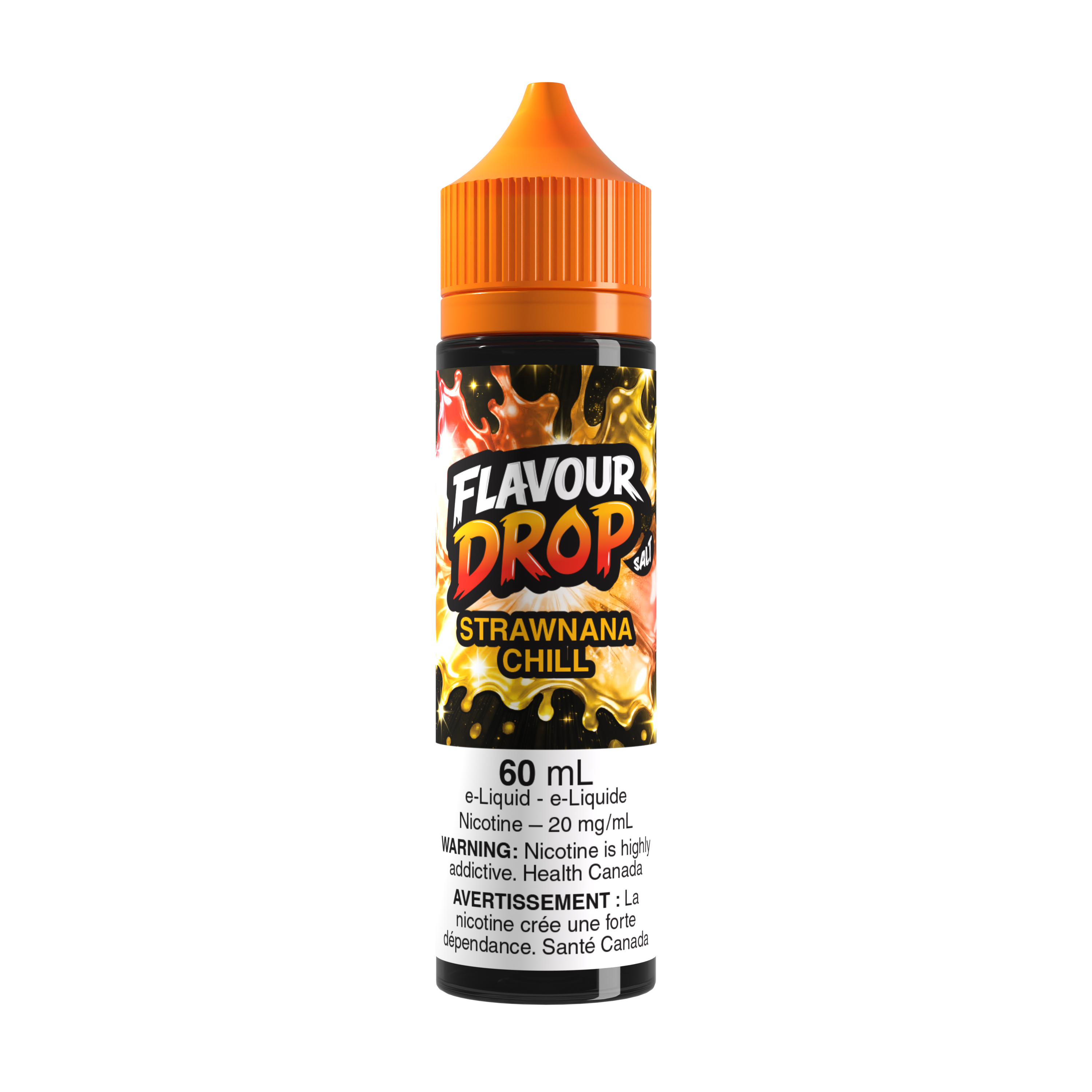 Flavour Drop Salt Strawnana Chill 60mL salt nicotine e-liquid bottle