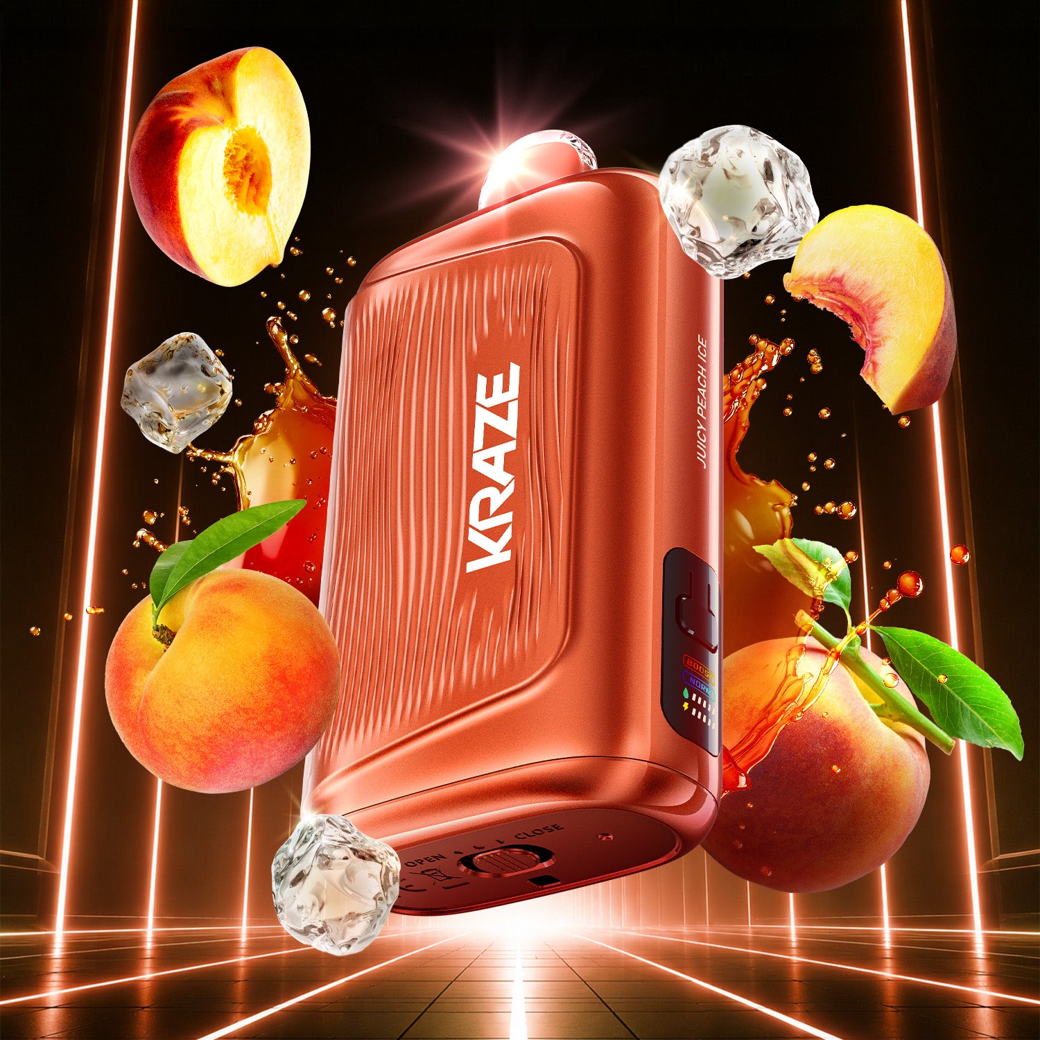 Kraze Giga 40ML Juicy Peach Ice Disposable Vape