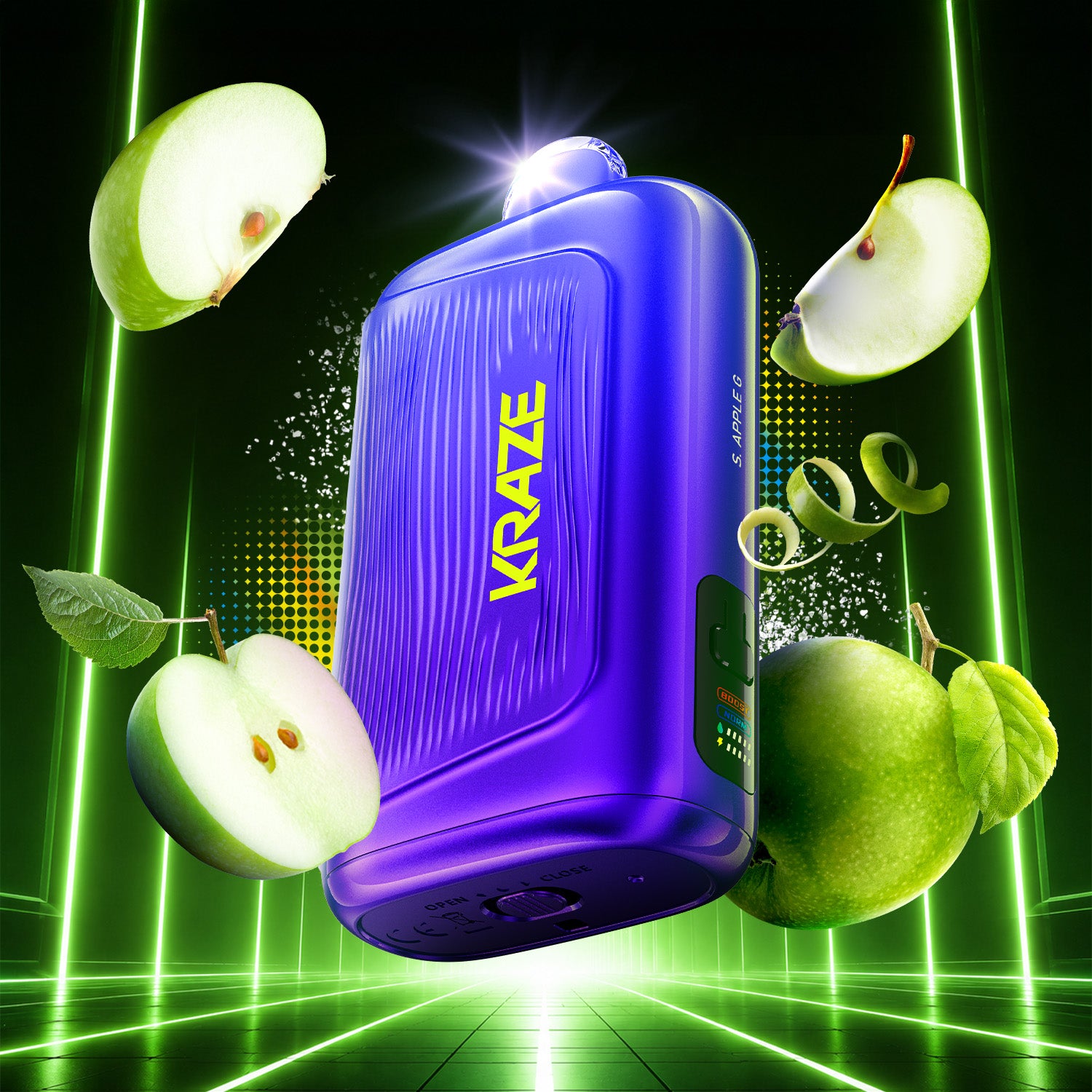 Kraze Giga 40ML Sour Apple Disposable Vape