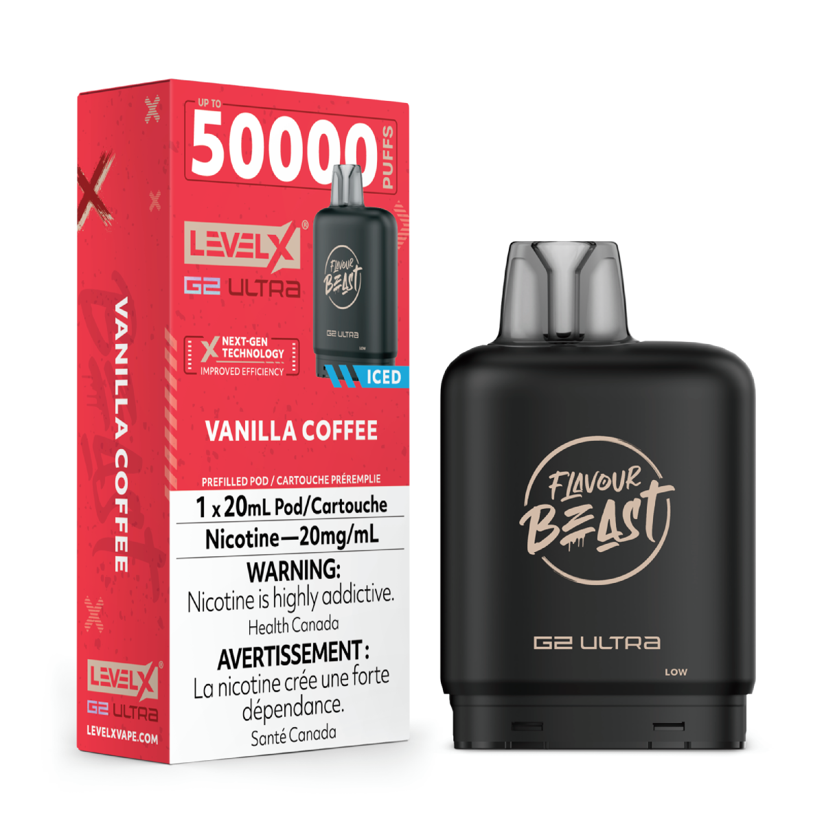 Flavour Beast Level X G2 Ultra Pod Iced - Vanilla Coffee Iced
