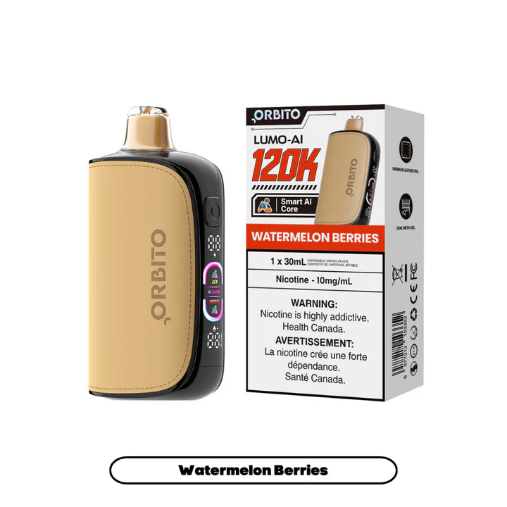 Orbito Lumo AI 120K disposable vape in Watermelon Berries