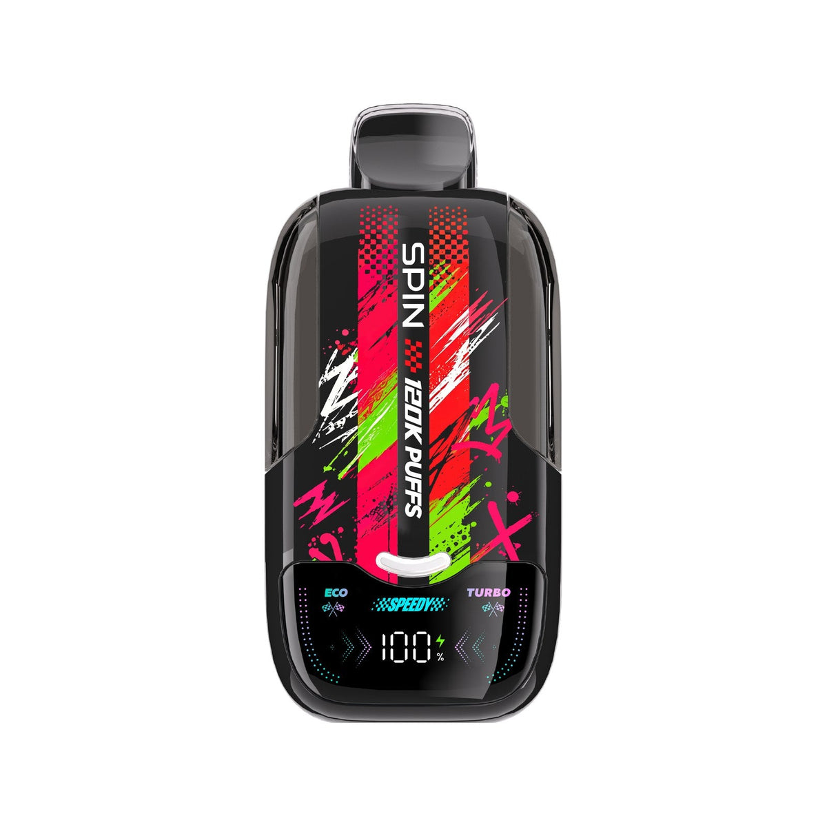 SPIN Speedy 120K disposable vape device in Watermelon Ice flavour, Eco and Turbo modes | Supa Vapes Canada