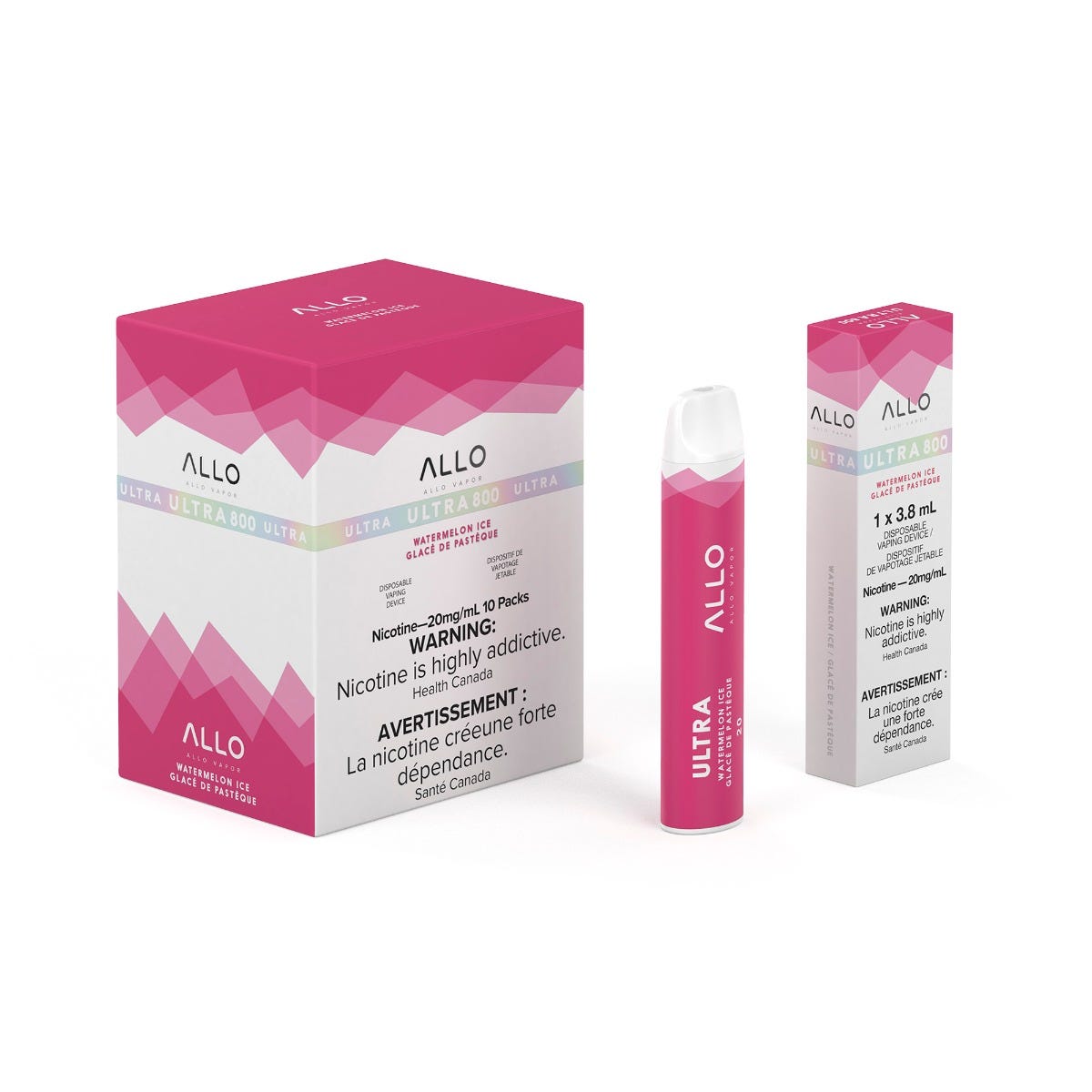 Allo Ultra 800 Disposable Vape — Watermelon Ice