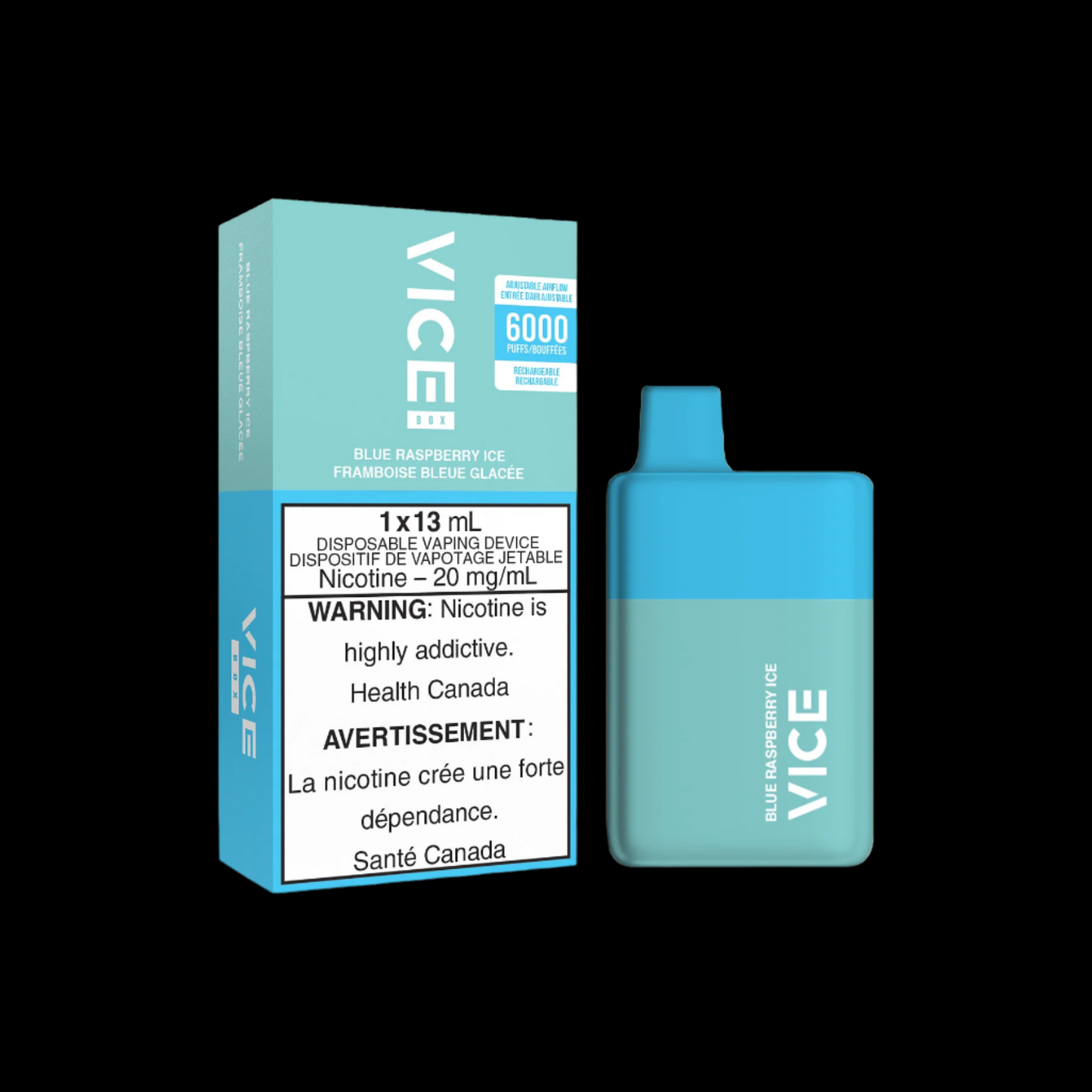 Disposable Vape Flavour: Blue Raspberry Ice Get VICE box 6000 now at Supa Vapes, your go-to vape shop in Hawkesbury, Ottawa & Ontario. Shop premium vapes, pods, e-liquids, and accessories from trusted brands.