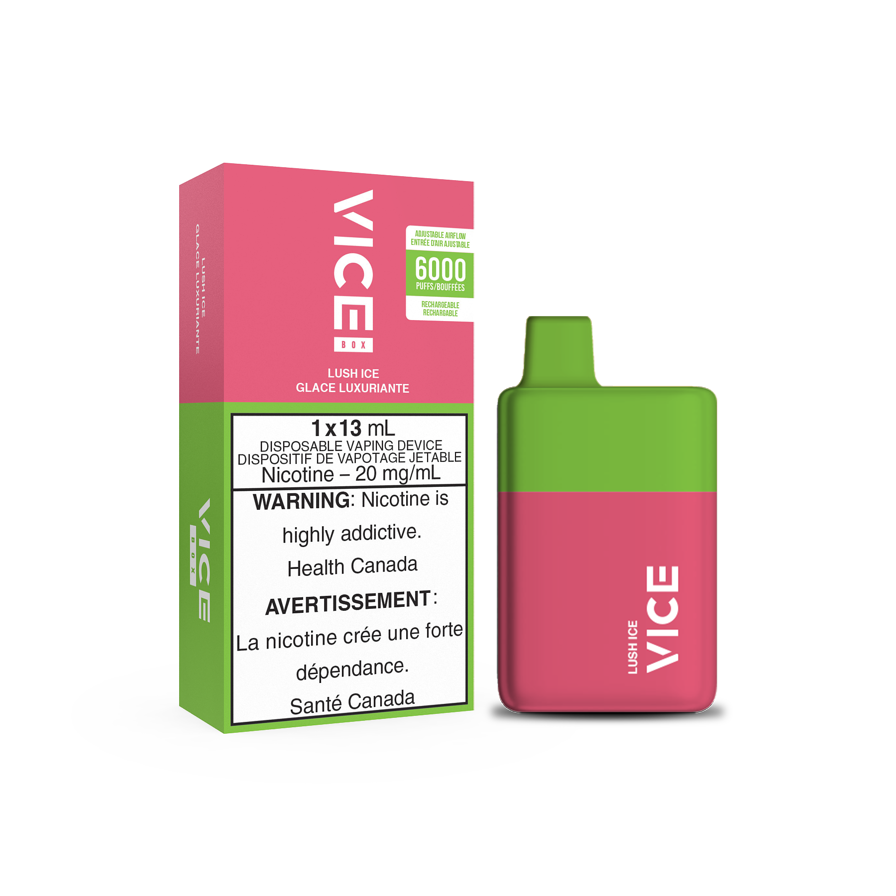 VICE Box 6000, Flavorless, smooth vaping disposable vape with classic design, steady flavour, ideal for Ontario and Quebec vapers.