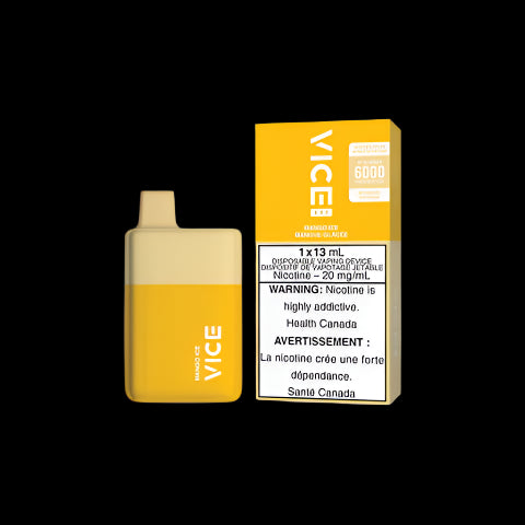 Disposable Vape Flavour: Mango Ice Get VICE box 6000 now at Supa Vapes, your go-to vape shop in Hawkesbury, Ottawa & Ontario. Shop premium vapes, pods, e-liquids, and accessories from trusted brands.