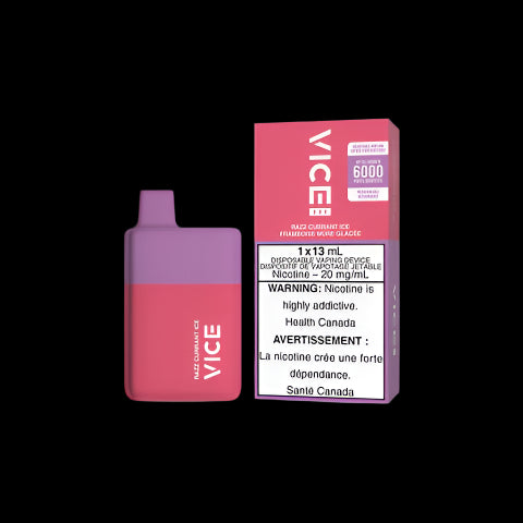 Disposable Vape Flavour: Razz Currant Ice Get VICE box 6000 now at Supa Vapes, your go-to vape shop in Hawkesbury, Ottawa & Ontario. Shop premium vapes, pods, e-liquids, and accessories from trusted brands.