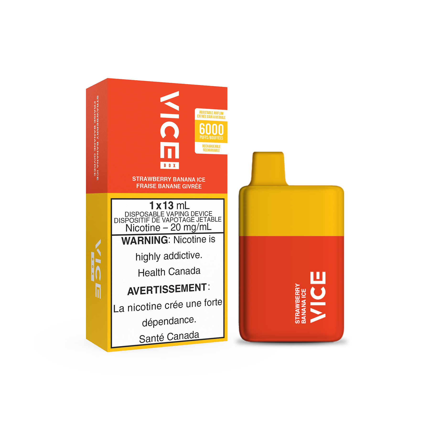 VICE Box 6000, Lush Ice flavour, refreshing cool vaping sensation, smooth quality vape, ideal for Ontario and Quebec vapers.