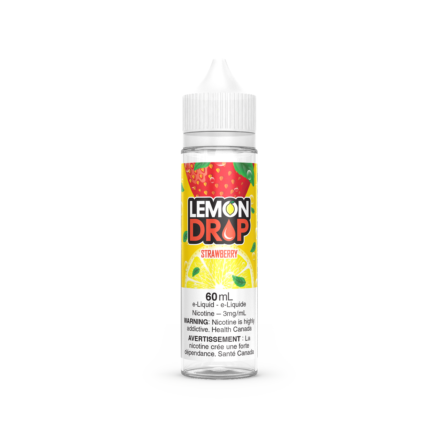 Lemon Drop vape juice, Blue Raspberry flavour, 6mg nicotine, zesty lemon and balanced sweet tart taste, crafted for Ontario and Quebec vapers.