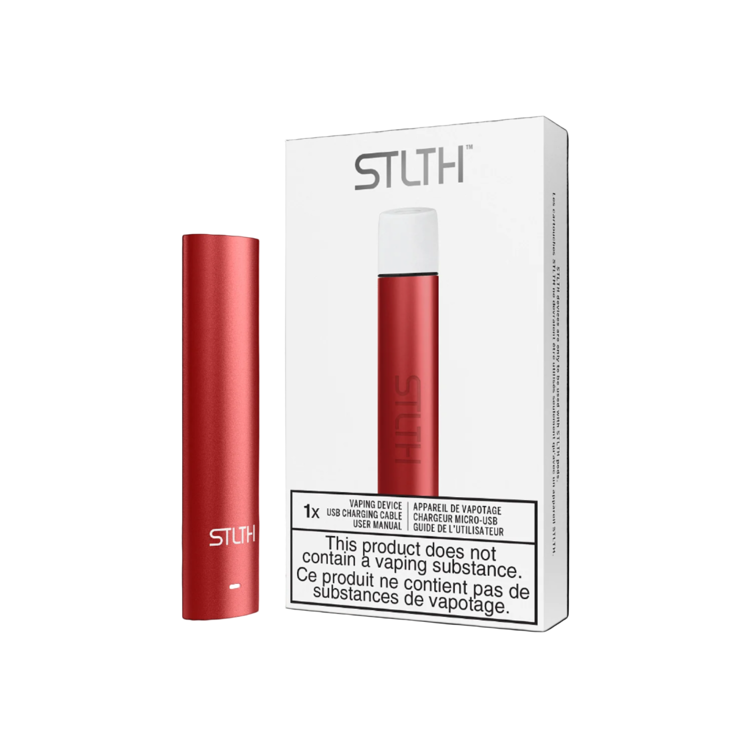 STLTH Type-C Device, Blue Rubberized finish, anodized for stylish durability, features quick Type-C charging, designed for hassle-free vaping in Ontario and Quebec.