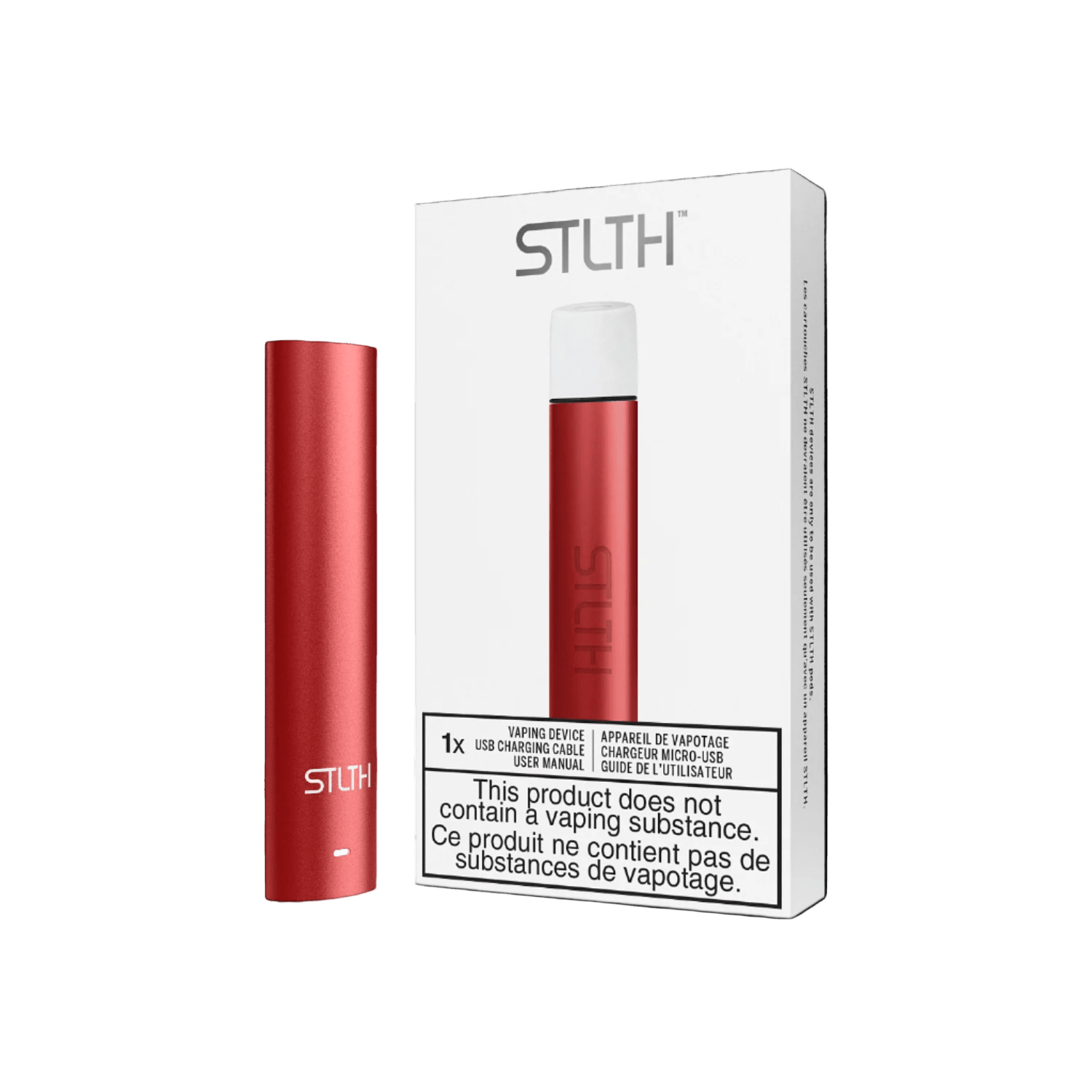 STLTH Type-C Device, Blue Rubberized finish, anodized for stylish durability, features quick Type-C charging, designed for hassle-free vaping in Ontario and Quebec.