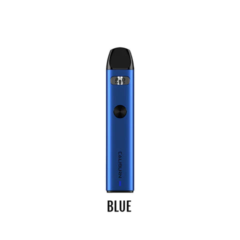 UWELL Caliburn A2 Kit, Blue color variant with smooth 0.9-ohm coil for rich flavor and reliable vaping experience, ideal for Ontario and Quebec vapers.