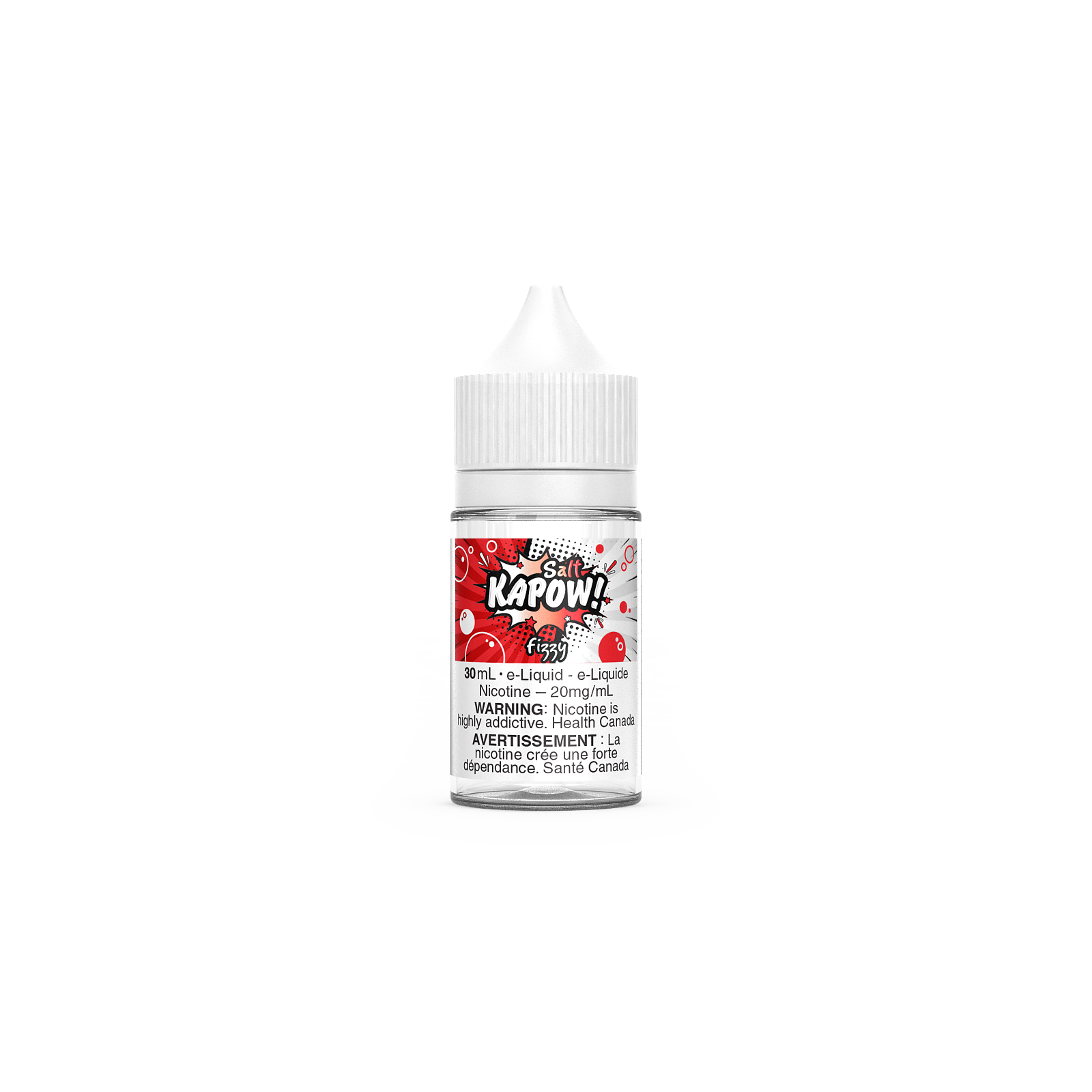 KAPOW! Salt Nic, Belts flavour, 20mg salt nicotine, smooth and sweet vaping experience, designed for Ontario and Quebec customers.