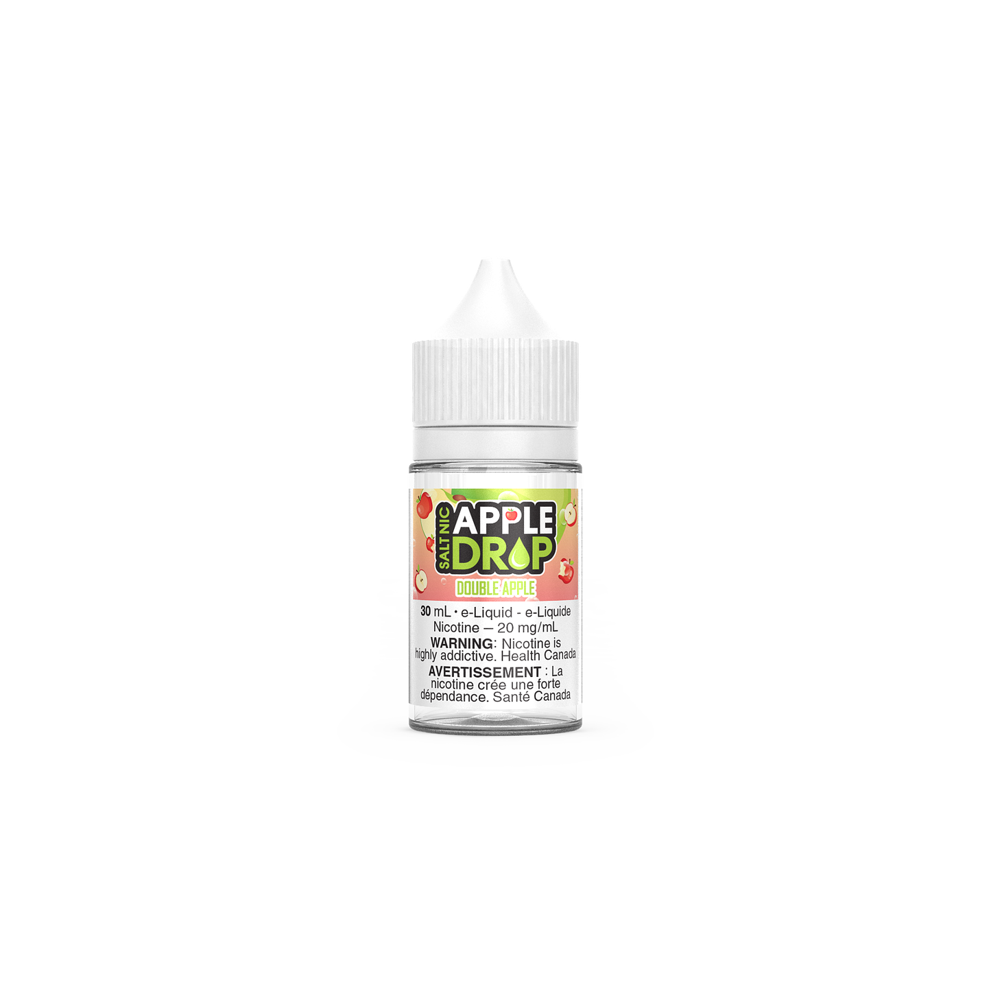 Apple Drop Salt 30mL, Cranberry flavour, 20mg nicotine vape juice, smooth and flavorful e-liquid, ideal for Ontario and Quebec vapers.
