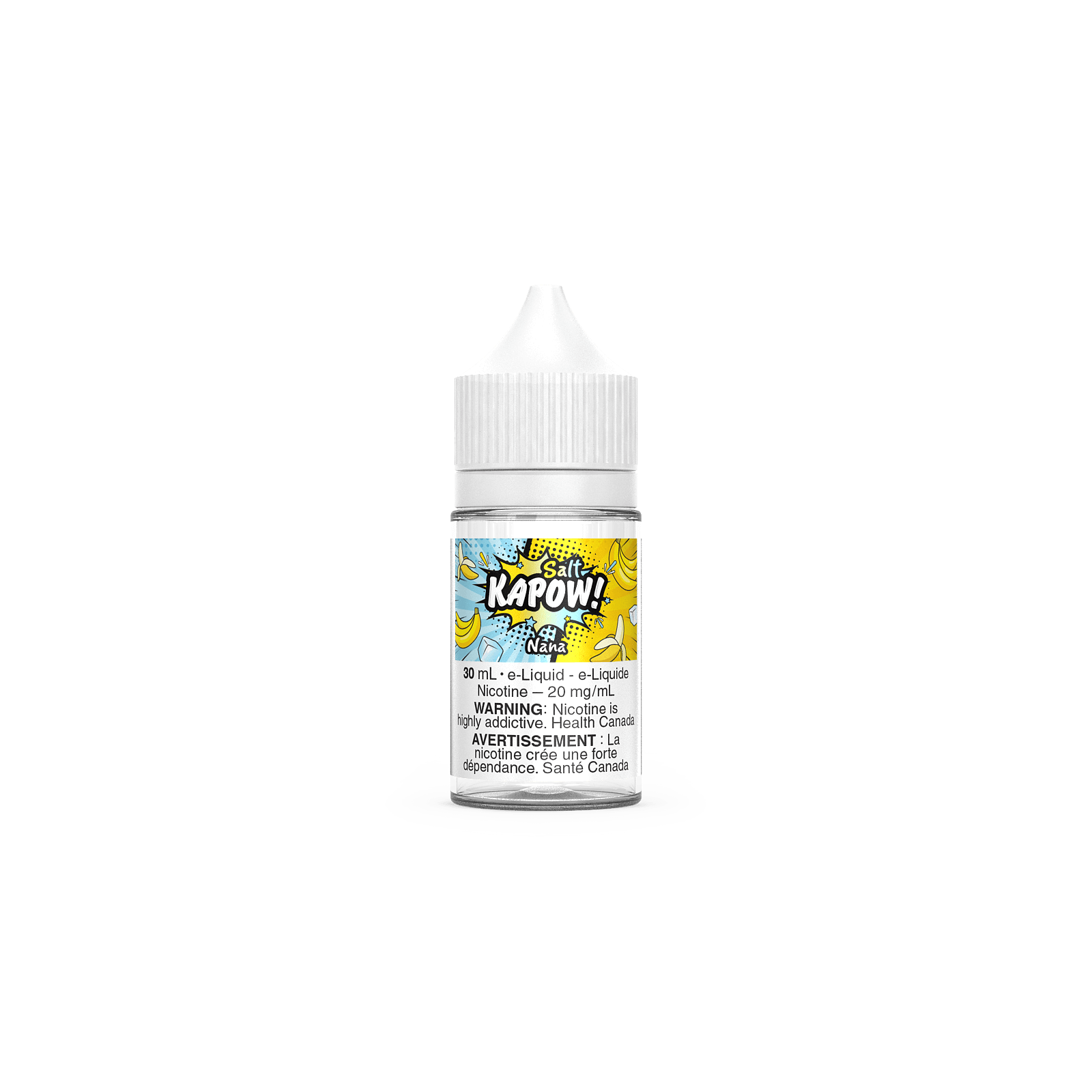 KAPOW! - Salt Nic, Classic/Fizzy flavour with 20mg nicotine salt, smooth and sweet vaping experience, ideal for Ontario and Quebec vapers.