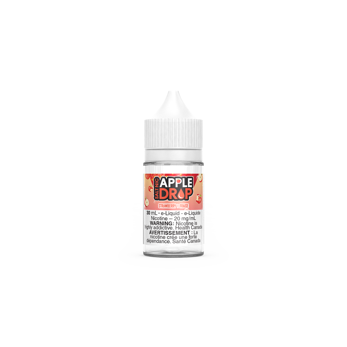 Apple Drop Salt vape juice, Smooth Kiwi apple flavour, 30mL bottle with 20mg nicotine salt, crisp and refreshing vape experience, ideal for Ontario and Quebec vapers.