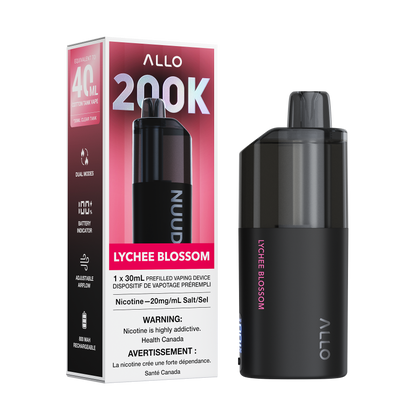 Allo Nuud 200K Disposable Vape 30mL in Lychee Blossom flavour | Supa Vapes Canada