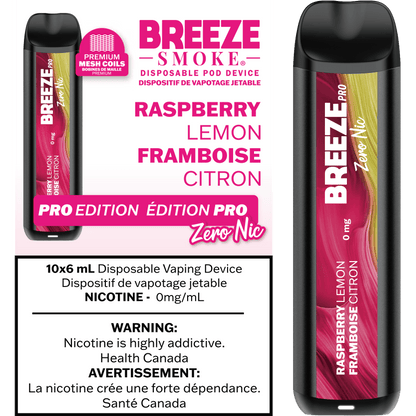 Breeze PRO 0MG Tropical Summer - nicotine-free disposable vape with smooth flavour, available in Hawkesbury, Ottawa, and across Ontario.