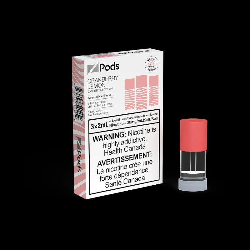 Z Pods Orange Apple flavour pod with special 20mg nicotine blend for extra throat hit, pre-filled vape pod ideal for vapers in Ontario and Quebec.