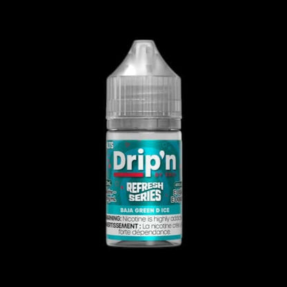 DRIP'N by Envi Refresh Series Salt (30ML) Baja Green D Ice - refreshing salt nic e-liquid from the Refresh Series, available in Hawkesbury, Ottawa, and across Ontario.