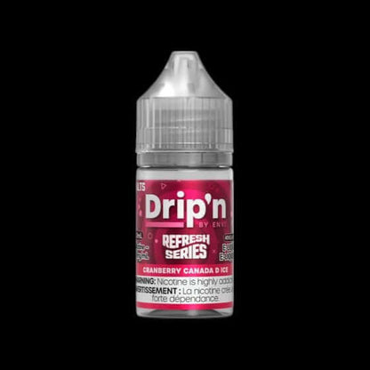DRIP'N by Envi Refresh Series Salt (30ML) Cranberry Canada D Ice - refreshing salt nic e-liquid from the Refresh Series, available in Hawkesbury, Ottawa, and across Ontario.
