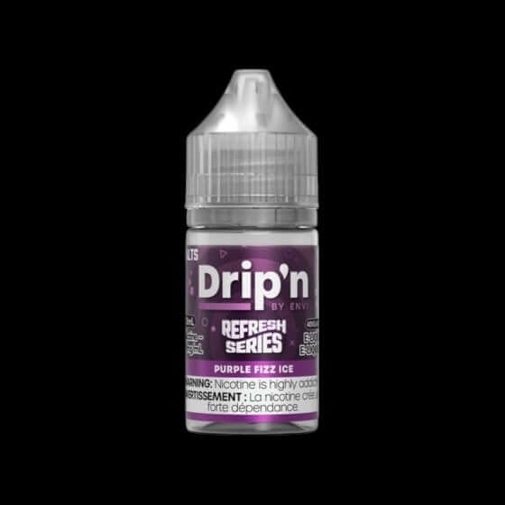 DRIP'N by Envi Refresh Series Salt (30ML) Purple Fizz Ice - refreshing salt nic e-liquid from the Refresh Series, available in Hawkesbury, Ottawa, and across Ontario.