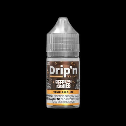 DRIP'N by Envi Refresh Series Salt (30ML) Vanilla R.B. Ice - refreshing salt nic e-liquid from the Refresh Series, available in Hawkesbury, Ottawa, and across Ontario.