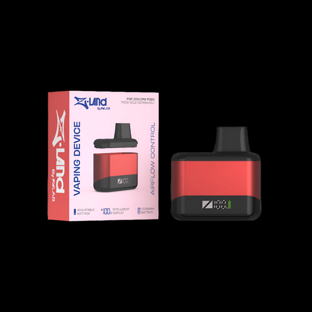 Z-land Z-colors 15K Device Red – rechargeable vape device with sleek red finish, available in Hawkesbury, Ottawa, and across Ontario.