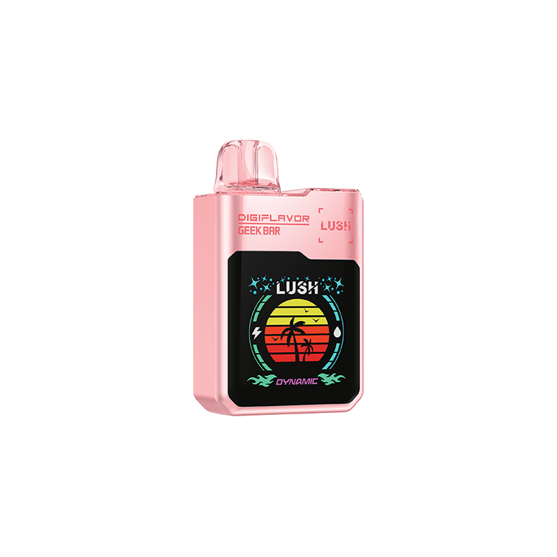 Geek Bar Digiflavor Lush, Juicy Peach Ice disposable vape, 20,000 puffs, rechargeable battery, dual vaping modes, advanced flavor technology, ideal for vapers in Ontario and Quebec.