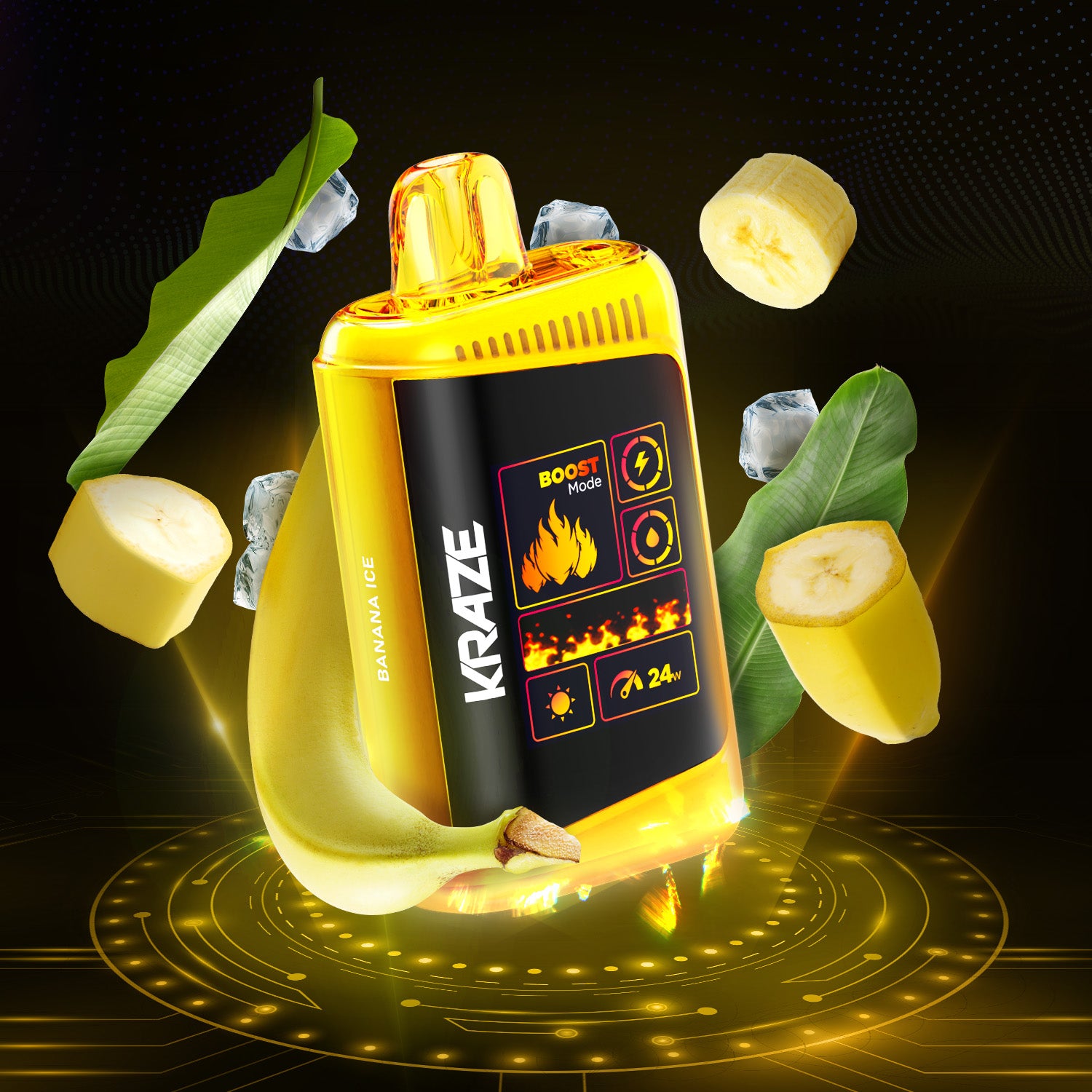 Disposable Vape Flavour: Banana Ice KRAZE HD mega | Supa Vapes - Hawkesbury, Ottawa & Ontario Vape Shop