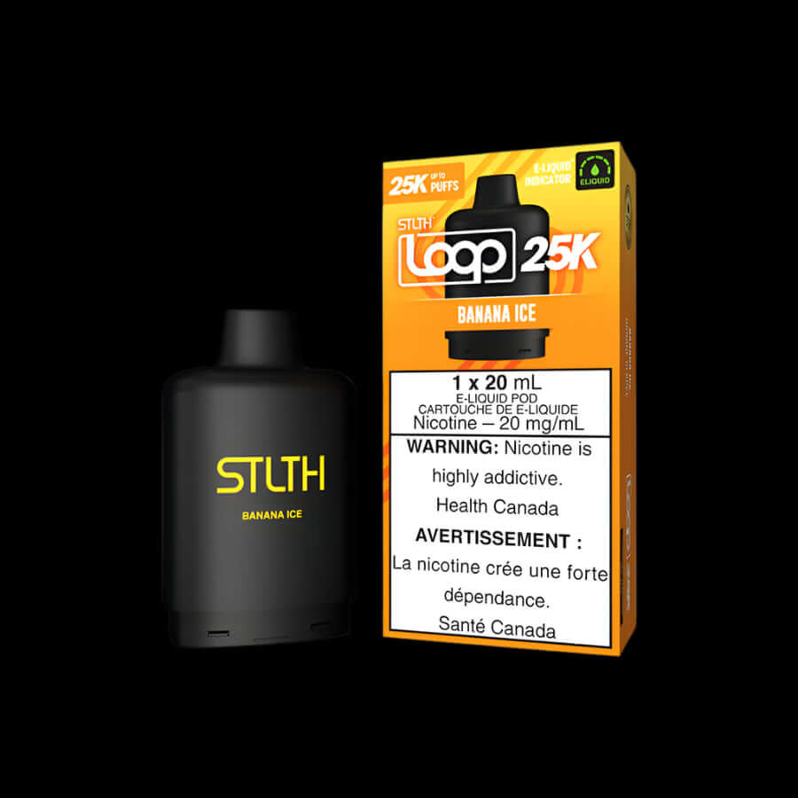 STLTH Loop 25K disposable vape - Banana Ice - powerful flavor and convenience available in Hawkesbury, Ottawa, and across Ontario.
