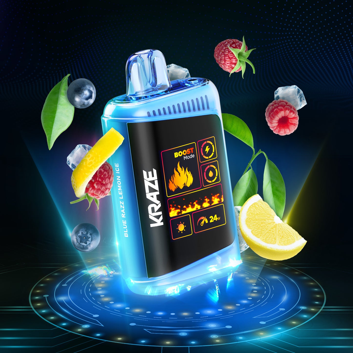 Disposable Vape Flavour: Blue Razz Lemon Ice KRAZE HD mega | Supa Vapes - Hawkesbury, Ottawa & Ontario Vape Shop